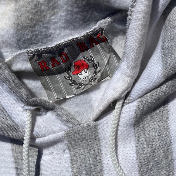 Vintage “Rad Rags” Stripped Hoodie - Picture 4 of 4